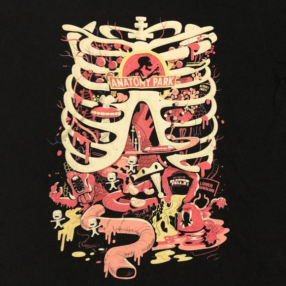 Rick And Morty Anatomy Park Logo Adult Men Tshirt Size Large - Picture 2 of 16
